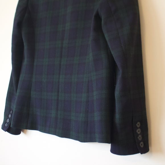 Vintage | Blue and Green Tartan Blazer - Picture 6 of 7